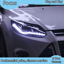 Автомобильный Стайлинг головная лампа для Ford Focus 3 фары 2012 2013 светодиодный фара в сборе Биксеноновые линзы двойной луч HID