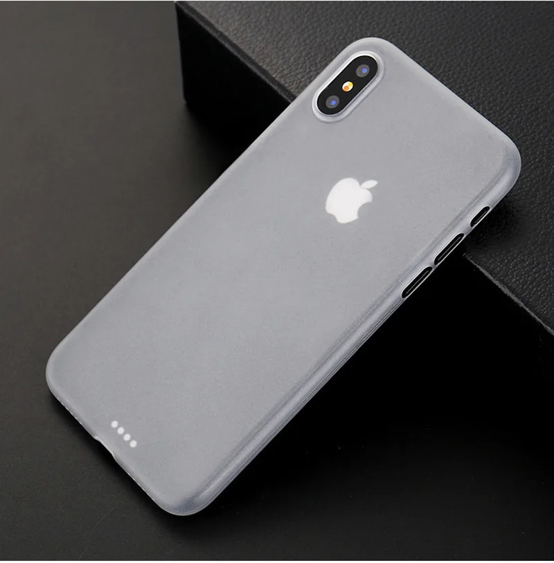 100 шт чехол для телефона Apple iPhone 11 Pro Max XS XR X 8 7 6 6S Plus SE 5 5S минимальный дизайн матовое покрытие Тонкий чехол - Цвет: White