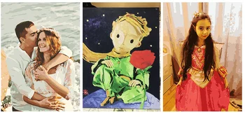 

Photo Customized Painting by Number DIY Oil Painting By Numbers Picture Drawing Canvas Coloring by Numbers Family Photos