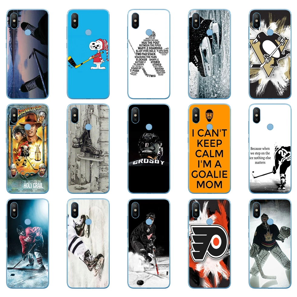 

122DD I love ICE Hockey Soft Silicone Cover Case for Xiaomi Redmi 6 6a mi 8 a2 lite note 5 6 pro 7 case