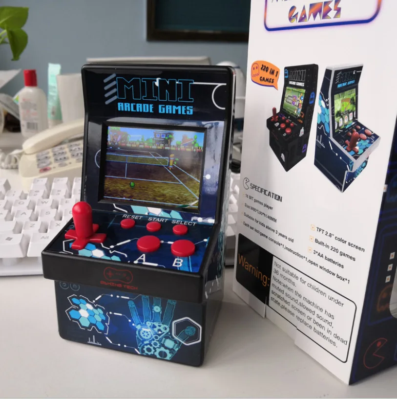 16Bit 2 8 дюймов Аркада станции ретро мини Портативный 1 ручной видео Игровая