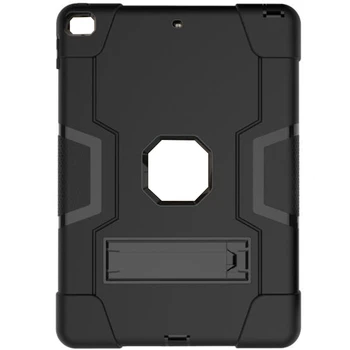 

Protective Case Silicone + PC Armor Shockproof Sleeve Case, Bracket Heavy Duty Hard Body Cover For Ipad Pro10.2 Inches
