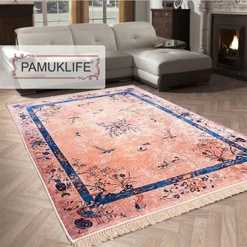 

Pamuklife Artificial Leather Based Non Slip Base Carpet Spring Modern Super Soft Carpet Washable DailyHealthy Fashion Style