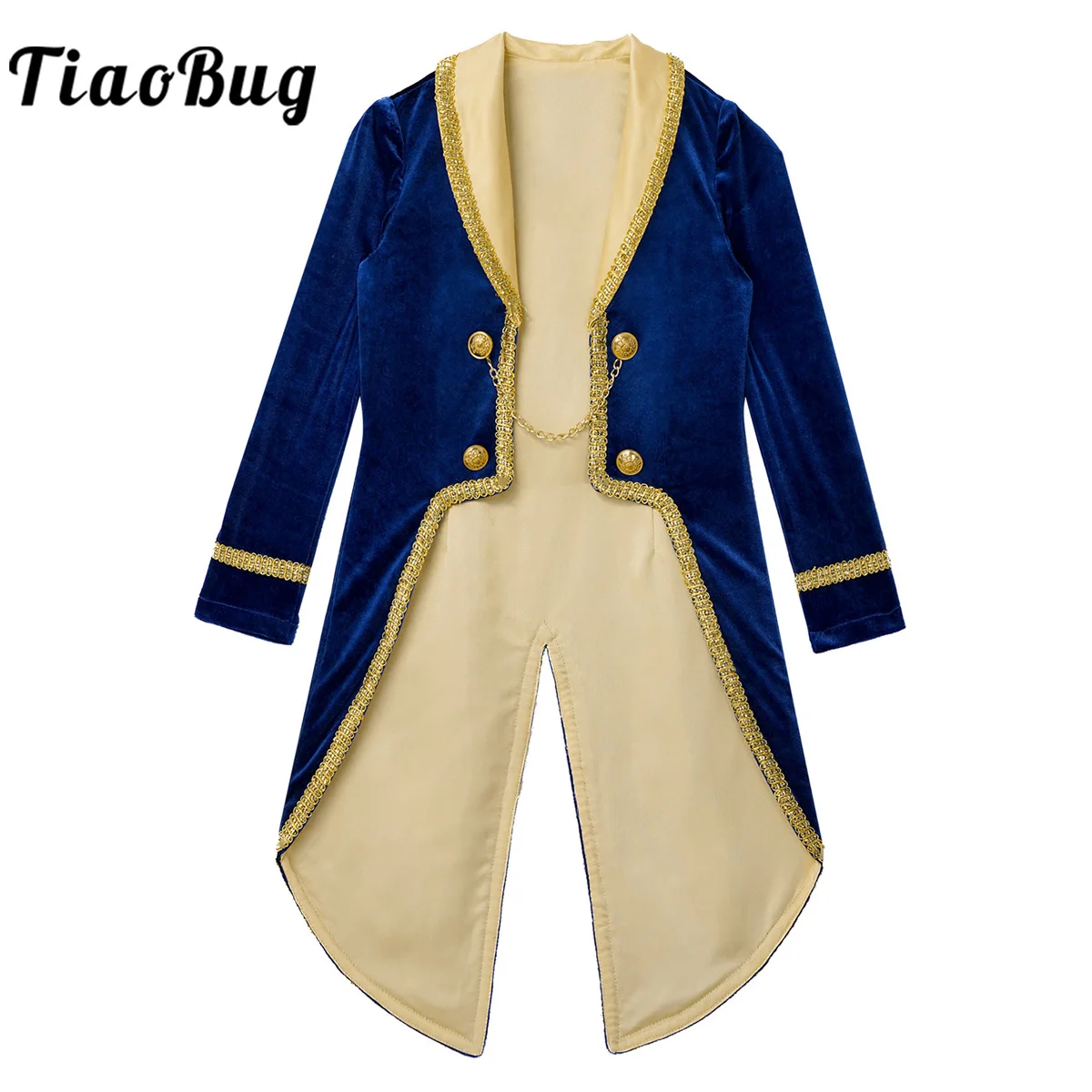Kids Boys Turn-Down Collar Tuxedo Jacket Costume Halloween Cosplay Birthday Theme Party Tailcoat Dress Up Clothes kids cosplay costume