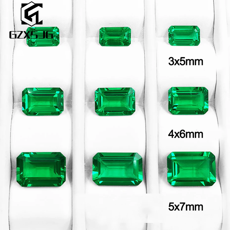 GZXSJG 3x5mm Lab Grown Emerald Created Loose Gemstone for Jewelry personal Customize Emerald Cutting Wholesale Jewelry DIY GZXSJG 3x5mm Lab Grown Emerald Created Loose Gemstone for Jewelry personal Customize Emerald Cutting Wholesale Jewelry DIY