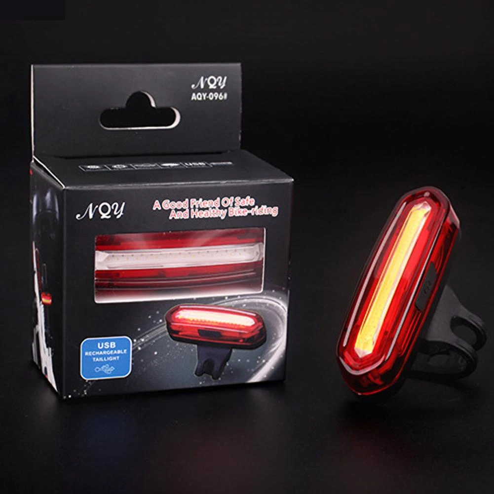 USB Rechargeable COB Rear Bike light Taillight Safety Warning Bicycle