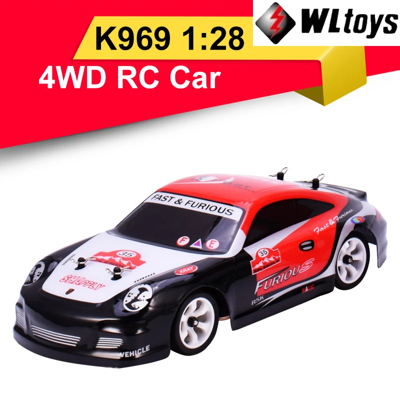 Wltoys K969 Радиоуправляемый автомобиль 1:28 четырехколесный 4WD привод внедорожный 2,4G пульт дистанционного управления сплав шасси 30 км высокоскоростные детские игрушки