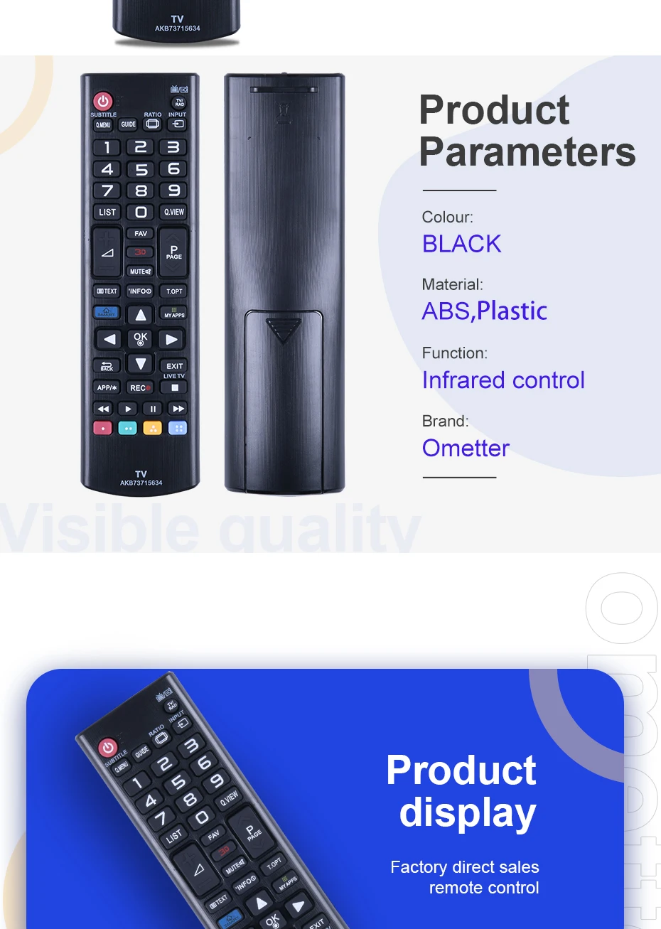 for LG LCD TV remote control AKB73715634 AKB75095307 AKB75095308 AKB75095330 AKB75375604 AKB73715682 AKB75055702 AKB74475411