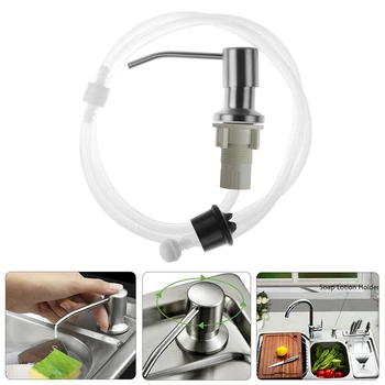 

1pc Stainless Steel DIY Soap Dispenser Pump Soap Dispenser Extension Tube Kit For Kitchen Sink Durable Pump 47inch