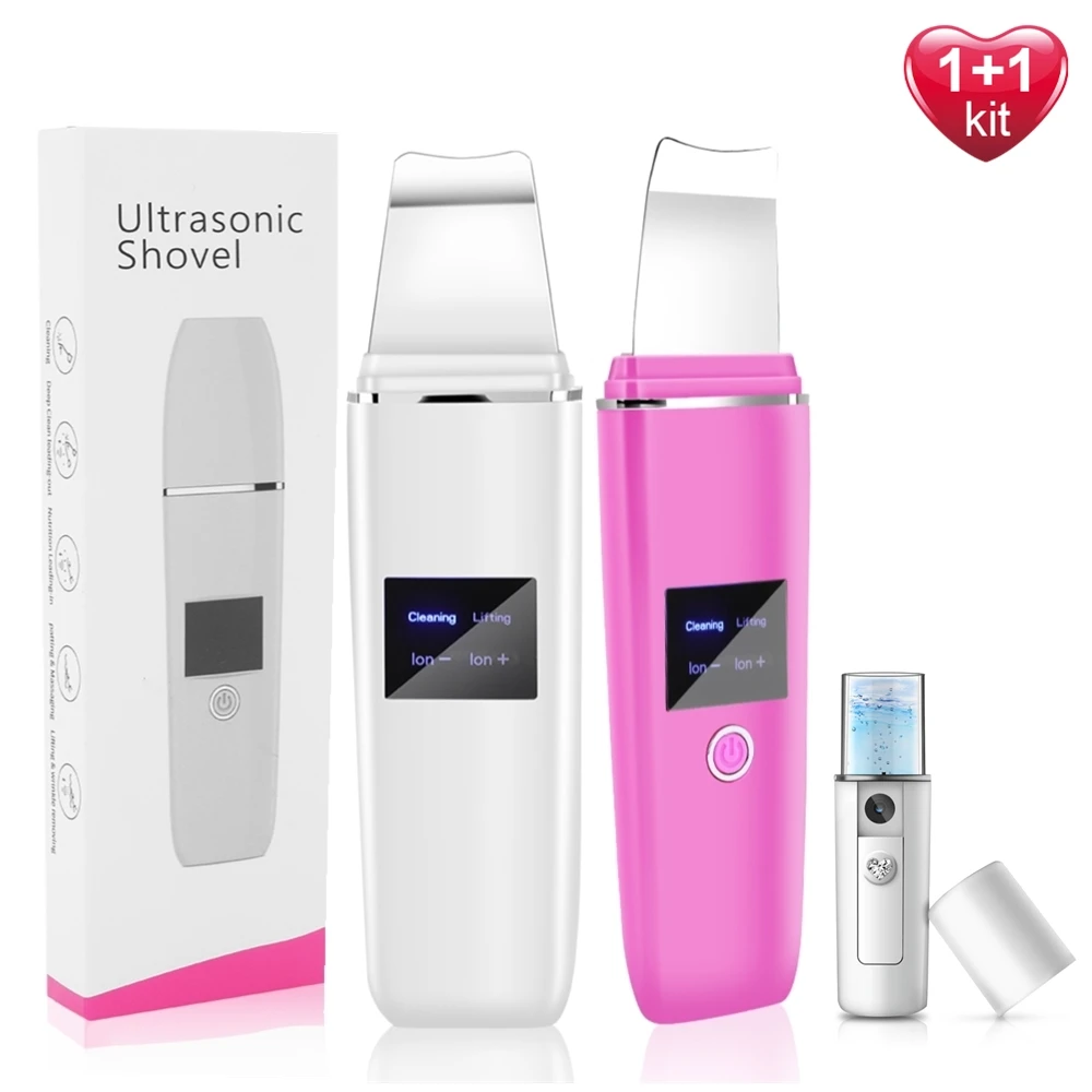 Ультразвуковой скребок для кожи с нано-отпаривателем лица ионизатор инструмент