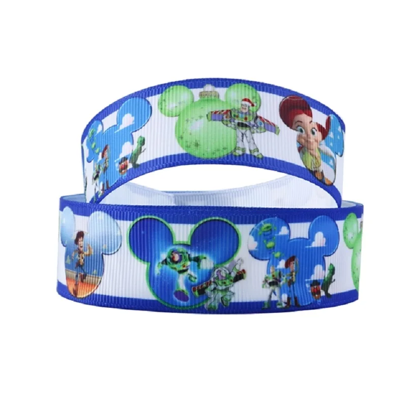 

50yards 1" 25mm cartoon printed grosgrain ribbon for party gift decoration DIY handmade materials