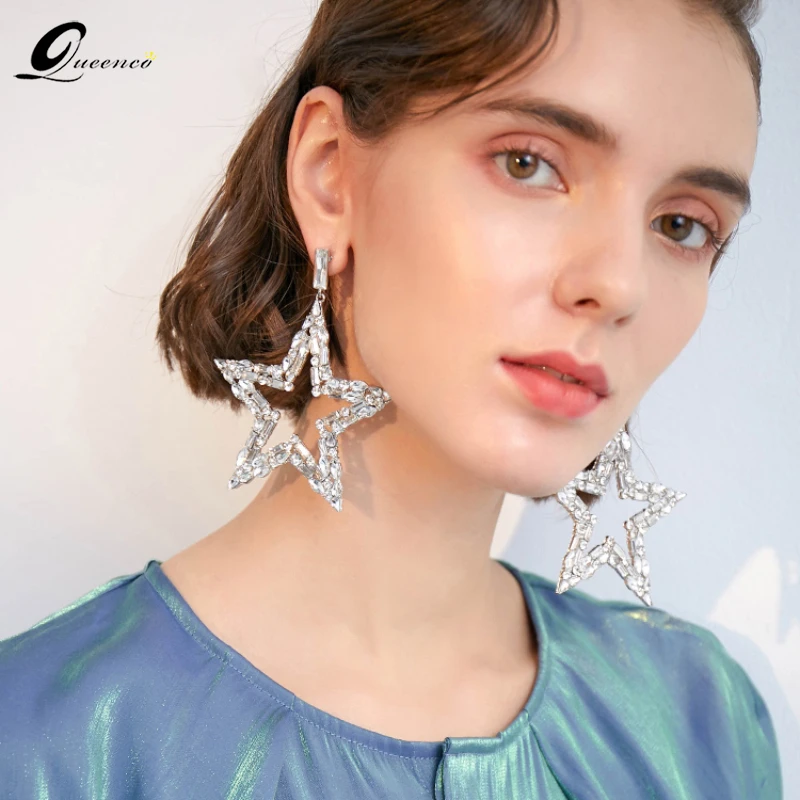 

Luxury Big Star Earrings Pendientes Corazon Aretes De Mujer Oorbellen Jewelry Brincos Feminino Boucles D Oreilles Bijoux Earings