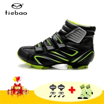 

TIEBAO winter mountain bike shoes men women sapatilha ciclismo mtb self-locking bicycle sneakers breathable outdoor cycling shoe