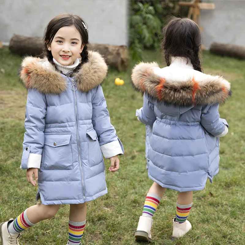 Olekid/Коллекция года, зимняя куртка для девочек утепленная пуховая куртка с капюшоном для маленьких девочек возрастом от 1 года до 7 лет, верхняя одежда для маленьких девочек зимний комбинезон