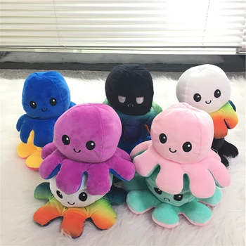 

23 Colors Wholesale Reversible Flip Octopus Doll Double Sided Plush Kids Toy Gift for Christmas