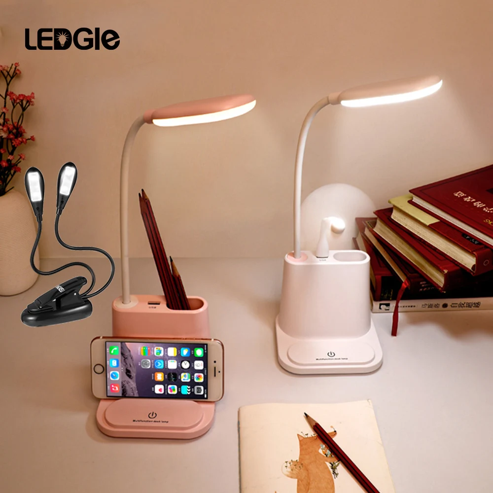 Touch Dimmable Lights Led Desk Lamp USB Rechargeable Table Lamps for Children Kids Reading Study Be