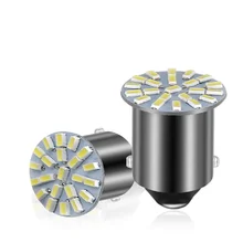 100 pcs 24V 1156 BA15S 1156 P21W 3014 22 SMD LED Bulbs Used for Back Up Reverse Light Brake Lights Tail Lights RV lights White
