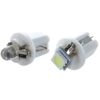 

10X T5 LED BULB Light Gauge White Light Meter Dashboard B8-5D & 10 Pcs T5/ B8.5D 5050 SMD LED Socket Interior Lighting