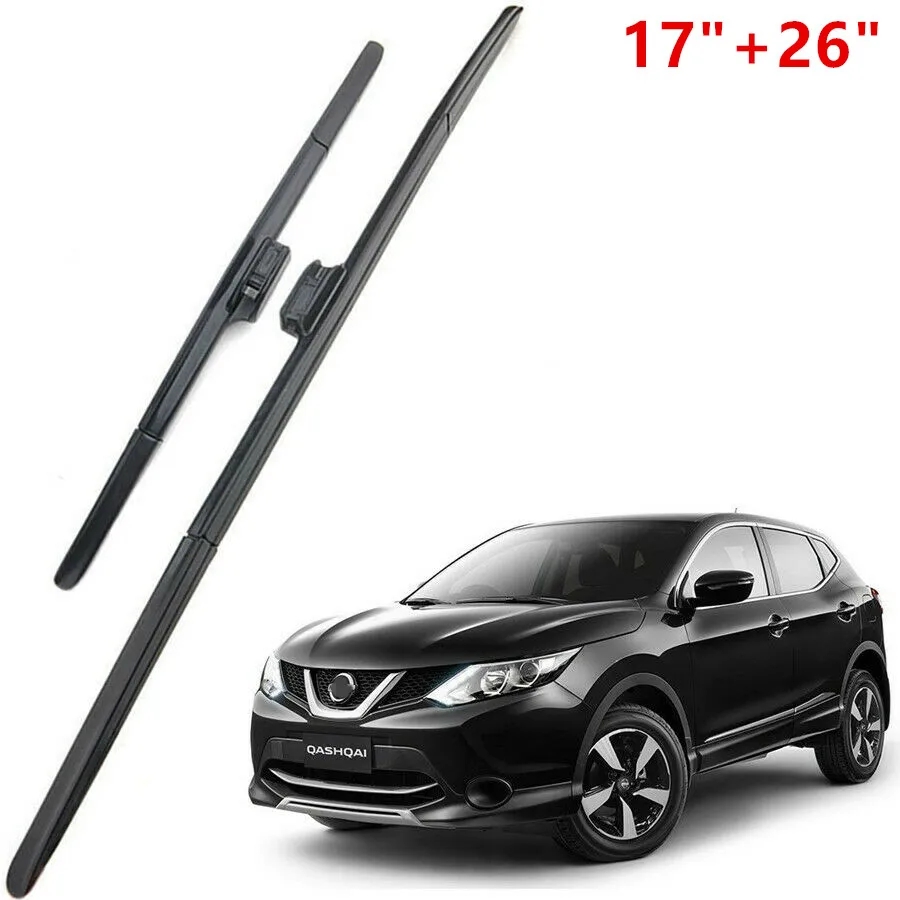 Tergicristalli Per Nissan Qashqai Dualis J10 J11 2007-2020 - Set Completo, Gomma Grafite, Pulizia Silenziosa - Foto 4