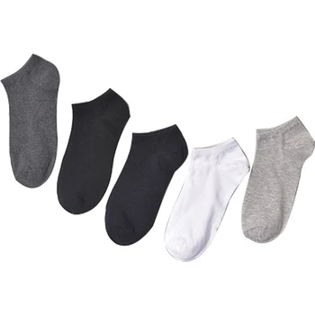 

5 Pairs Summer Men's Cotton Boat Socks Solid Color Casual Invisible Socks Men's Socks Bamboo Socks Sokken Ankle Socks Weed Socks