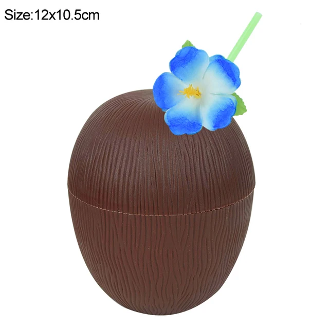 Hawaiian Party Decorations Palm Leaves Bunting Banner Luau Flamingo Summer Tropical Party Decoration Jungle Safari Party Ballons 1pcs coconut cup