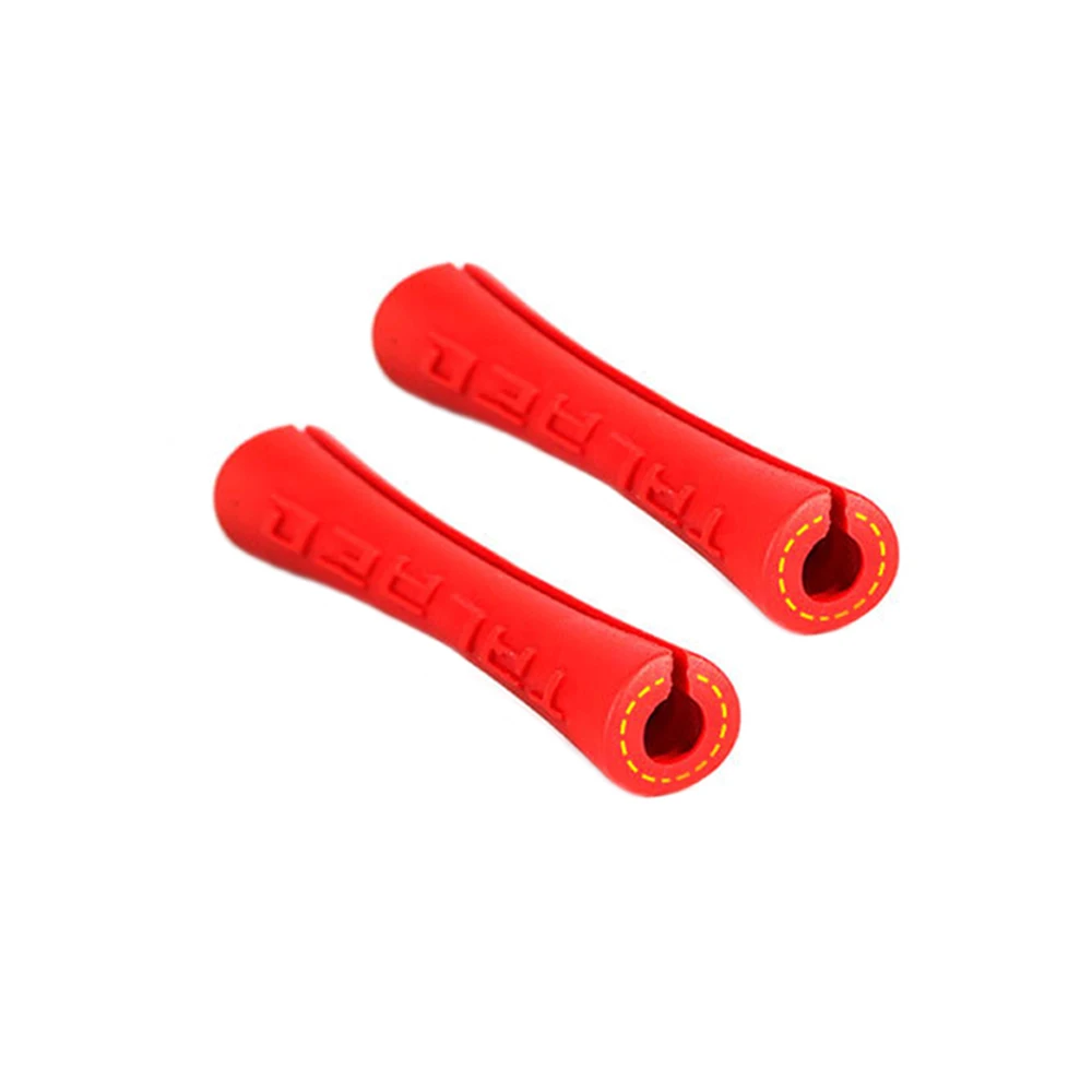 4Pcs Bicycle Sleeve Rubber Cable Protector Red Black Ultralight Pipe Line Brake Shift MTB Bike Frame Cable Guides Protect BC0176 (10)