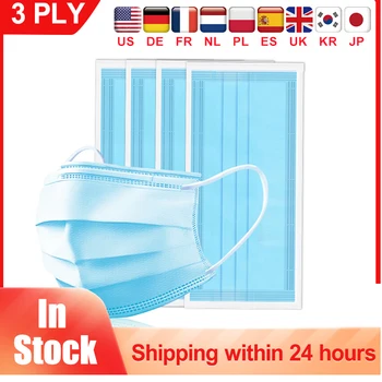 

Disposable Medical Mask Non Wove 3 Layer Ply Filter Safe Breathable Surgical Face Mouth Mask Breathable Anti-Dust Earloops Mask