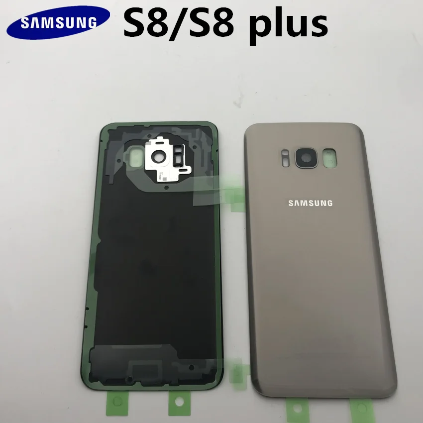 Original Glass For Samsung Galaxy S8 S8 Plus G950F G955F Back Battery Cover Door Rear Housing Case Replacement+ Adhesive Sticke