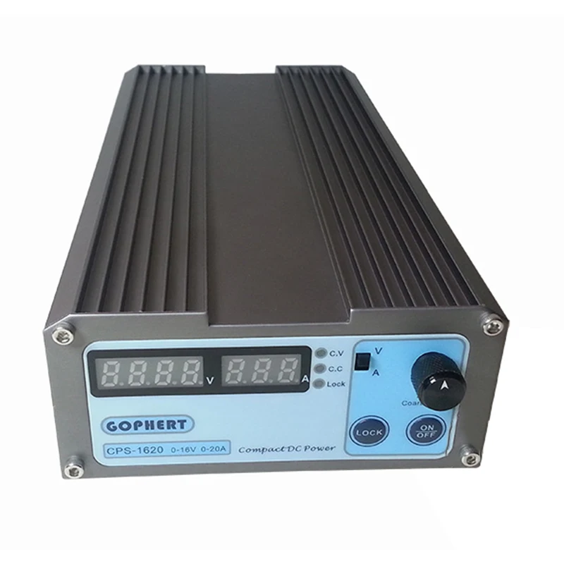 

High quality CPS-1620 300W (110Vac/ 220Vac) 0-16V/0-20A, Gopher Compact Digital Adjustable DC Power Supply CPS1620 + plug EU