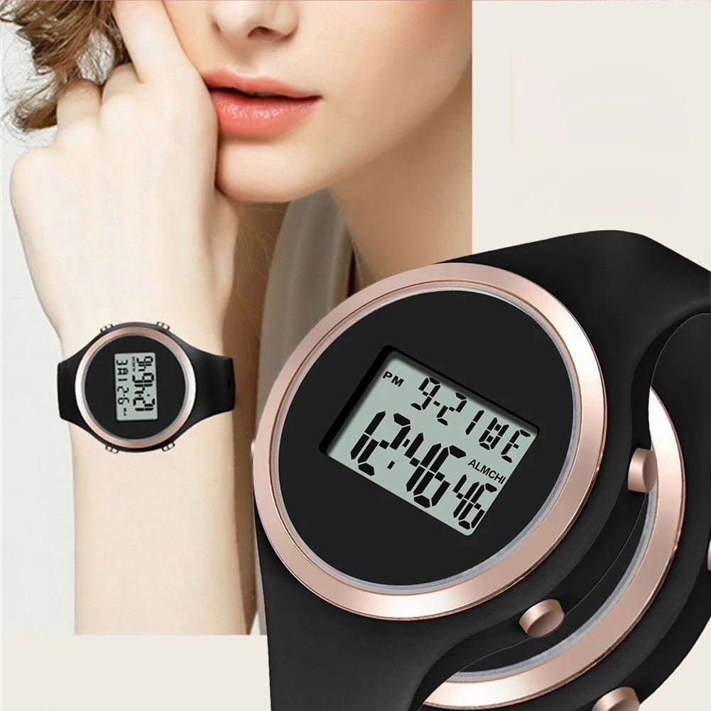 

Fashion Luminous Alarm Sports LED Light Gift Student Clear Birthday Multifunction Silicone Strap Waterproof Kid Watch Electronic