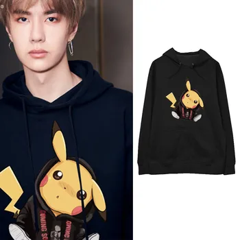 

Wang Yibo Cartoon Hoodies Sweatshirts Men Women Pullovers Couple Streetwear Clothes Hooded Tops The Untamed Lan Wangji