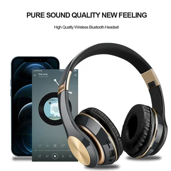 

New Bluetooth headphones Enhanced version Support TF stereo bass for computer sport headset best headphone wireless with mic