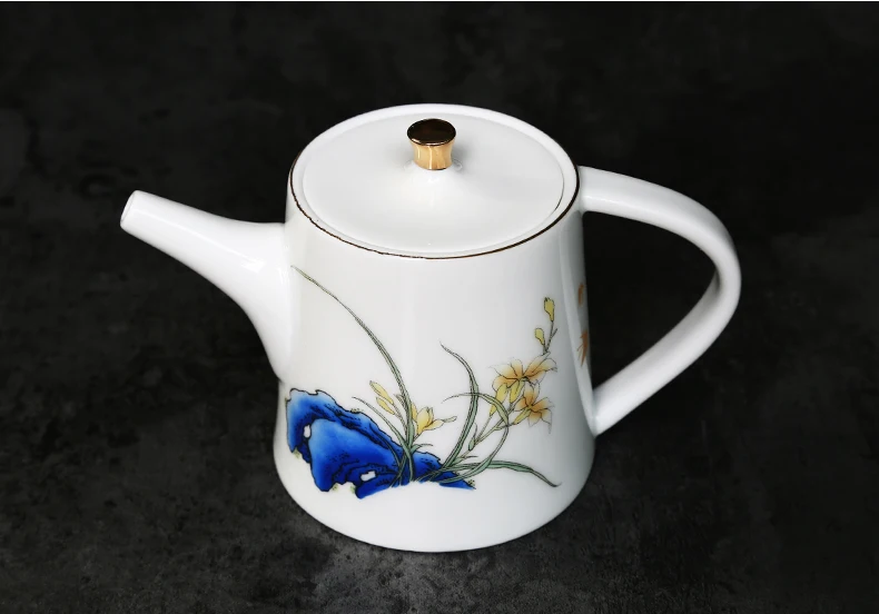 Китайский чайник керамический ручной росписью teaware фильтр белый фарфоровый чайник японский Кунг Фу церемония пуэр набор один горшок