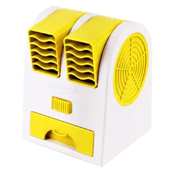 

2 Ports Mini Fan Adjustable Angles Dual Air Outlet Air Conditioning Fan Cooling For Home Office Dormitory