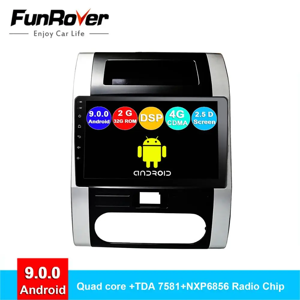 FUNROVER android 9.0 2.5D + IPS автомобильный dvd-радиоприемник мультимедиа для Nissan X-Trail 9 0-2008