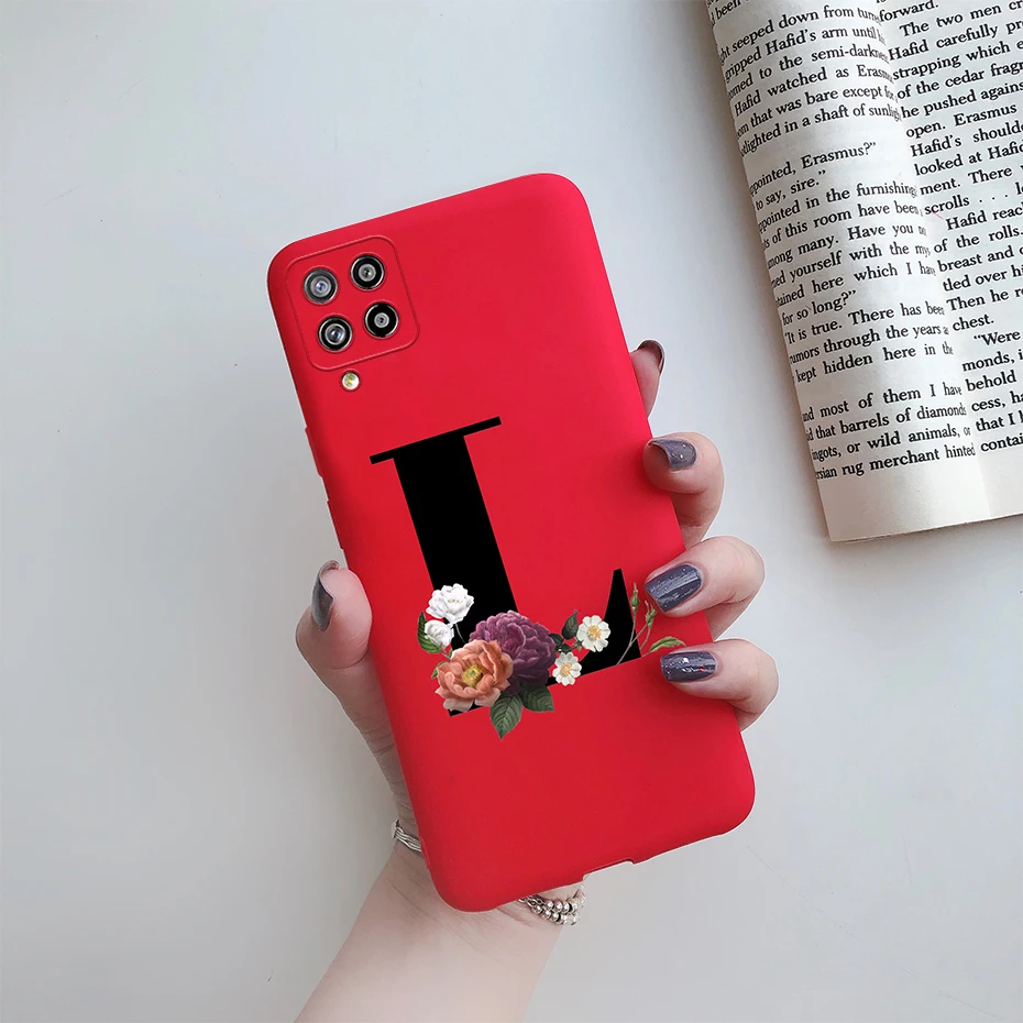 Elegant Letter Flower Soft Silicone Phone Case