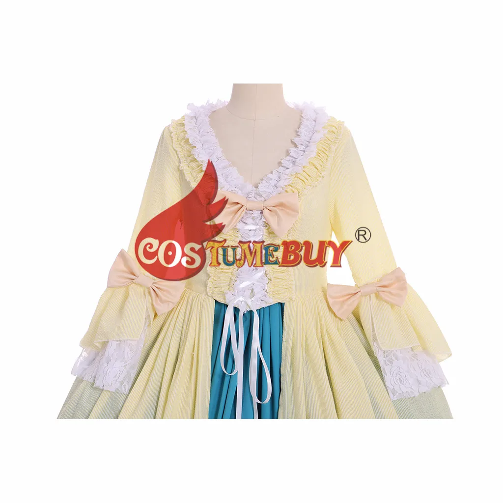 Costumebuy Тюдор Мария Антуанетта рококо Готический Антуанетта барокко викторианская Девичья бальное платье Принцесса Белль платье Желтый