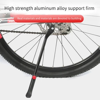 1 szt Rowerowa stójka boczna stopka rowerowa regulowany rower MTB czarny aluminium z podparciem Brace Kickstand Parking akcesoria tanie i dobre opinie CN (pochodzenie) Bike