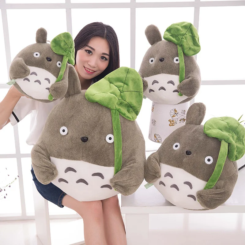 

New Style Lotus Leaf Totoro Doll Cartoon Creative Cute Totoro Plush Toys Pillow Large Amount Favorably