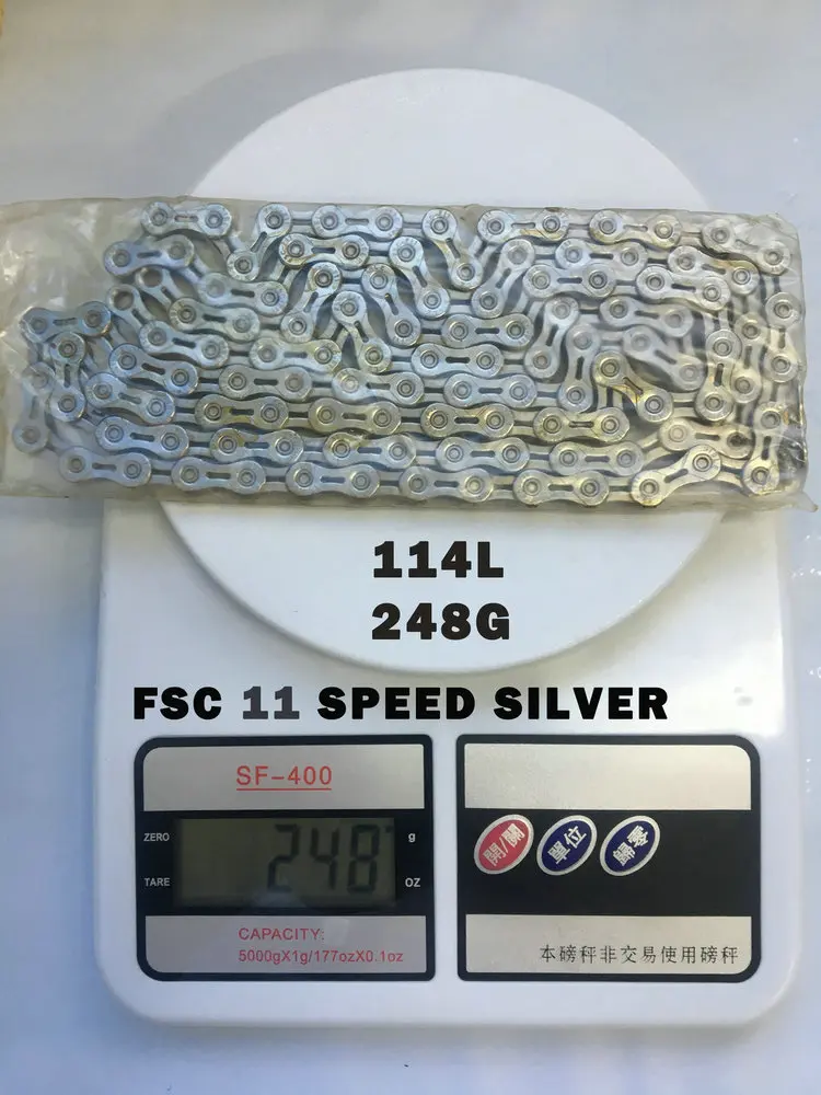 FSC F11 11 Speed Велосипедная цепь SUMC SX12SL, SX11EL для M7000 M8000 9 11 12 скоростная горная цепь для дорожного велосипеда титановая Радужная - Цвет: FSC F11 11 Speed