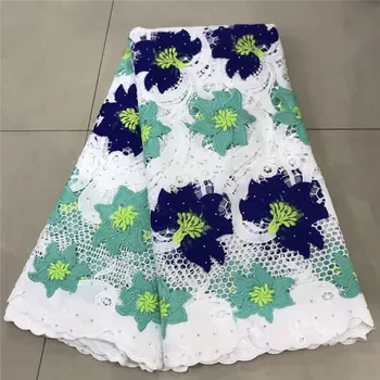 

Teal Green African Mesh Lace Fabric 2019 High Quality Embroidered Nigerian Guipure Laces Fabric With Stone For Women