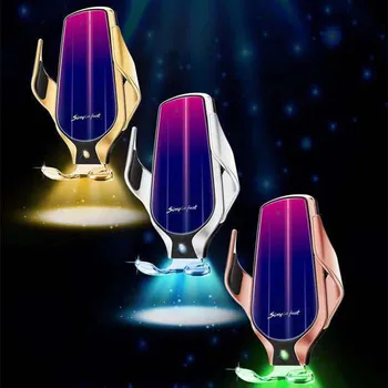 

R9 Automatic Clamping 10W Car Wireless Charger For 11 pro s20 Infrared Induction Wireless Charger Car Phone Holder 40pcs/lot