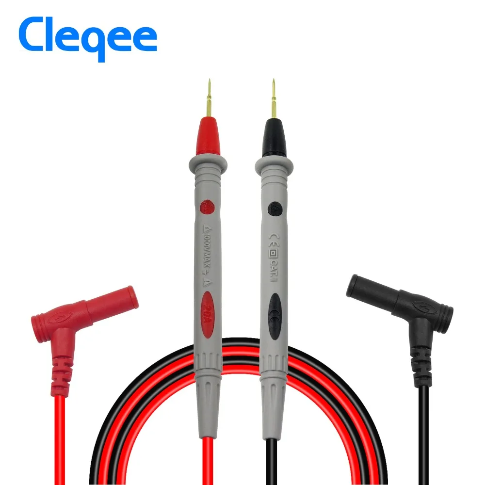 Cleqee P1502 2pcs font b Multimeter b font Probes Replaceable Needles Universal Probe Test Leads for