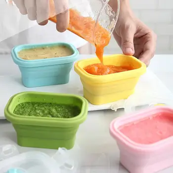 

4PCS Baby Food Supplement Storage Box Household Refrigerator Plastic Sealed Storage Box Baby Snacks Lunch Box