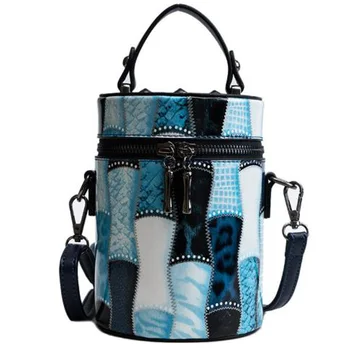 

Fashion Rivet Bucket Bag Ladies Shoulder Messenger Bag Ladies Evening Clutch Bag Bucket Bag Wallet