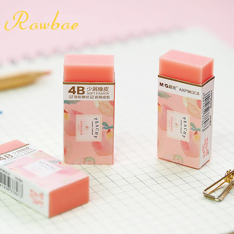 Милые канцелярские принадлежности ROWBOE музыкальный персиковый ластик детская