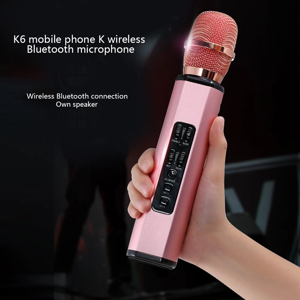 Беспроводной микрофон караоке Bluetooth микрофон волшебный Караоке ручной динамик портативный микрофон телефон плеер микрофон динамик Запись музыки