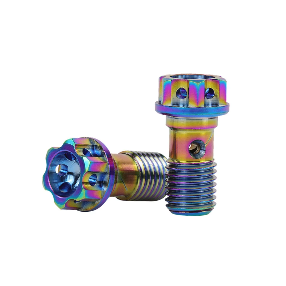 Motorcycle Titanium Banjo Bolt Screw M10*1.25mm/1.0mm For Brake Hose