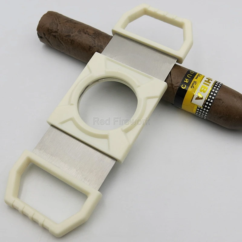 COHIBA большое кольцо датчик сигары резак из нержавеющей стали сигары Гладкие двойные металлические острые лезвия табака резка карманный портативный