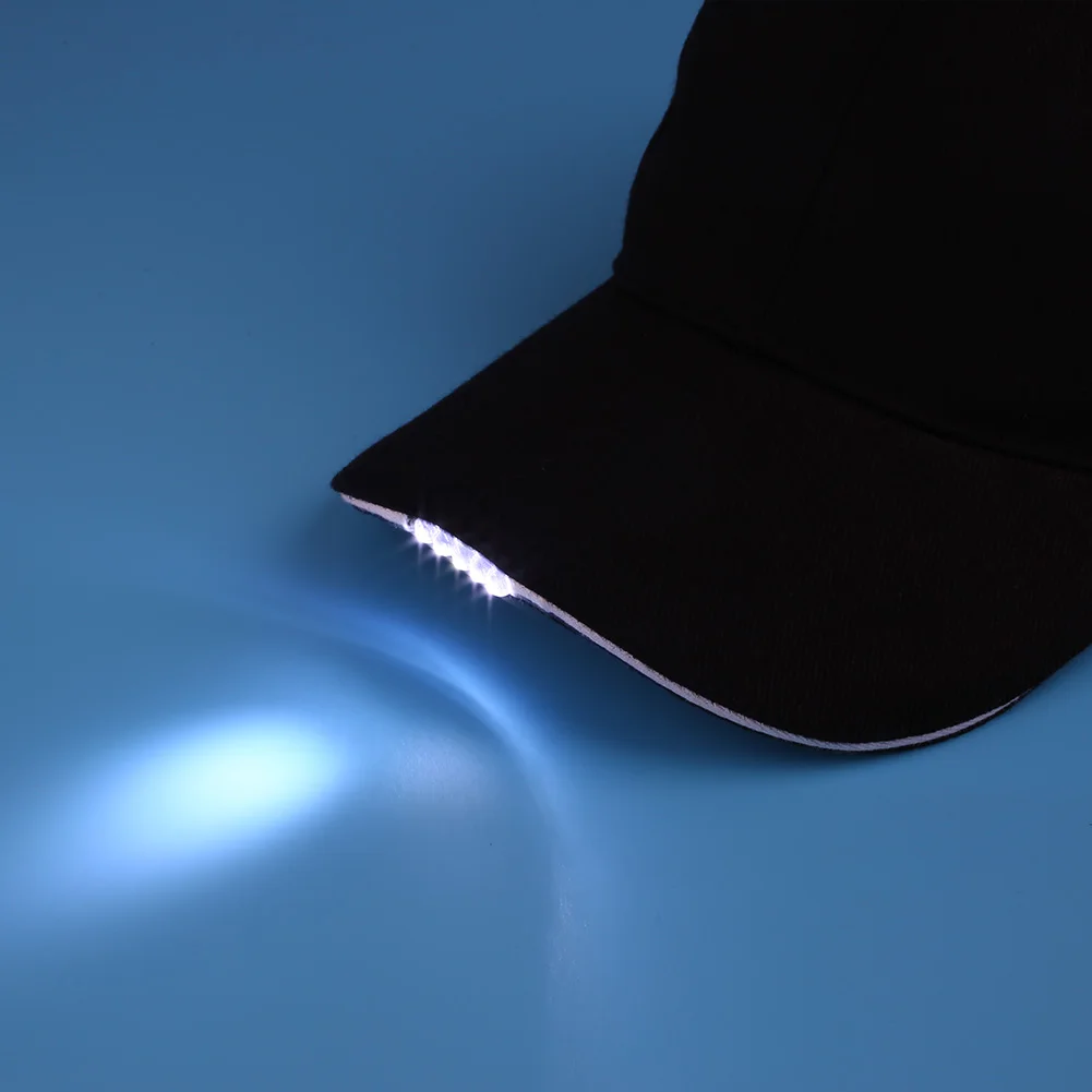 Fashion Halloween Baseball Hat Lighted Fishing 5 Luminous Hat Cap Unisex Running